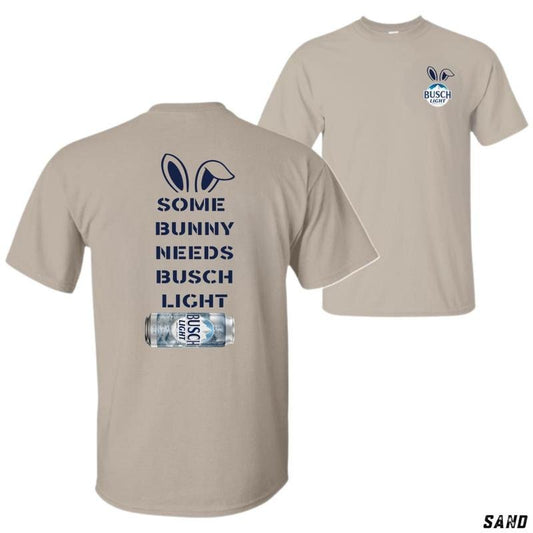 Busch Light Some Bunny Needs T-shirt - Fun And Playful Design Featuring Bunny Ears Busch Light Can Unisex Casual Shirt 100% Cotton Tiktok Shop - Menswear Tops