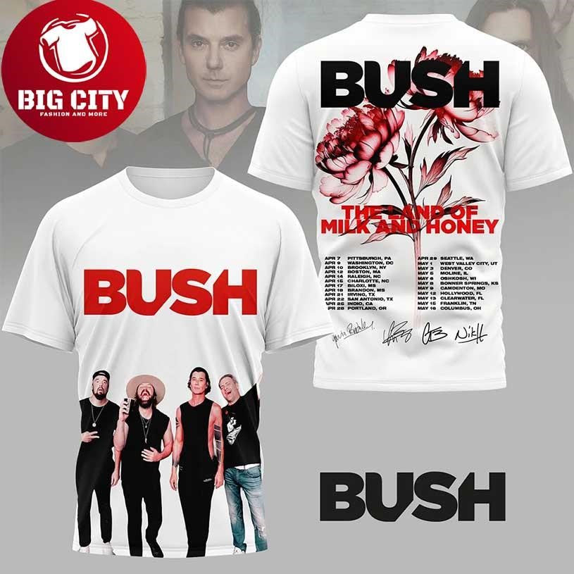 Bush The Art Of Milk And Honey Tour 2026 Two Sided Shirt