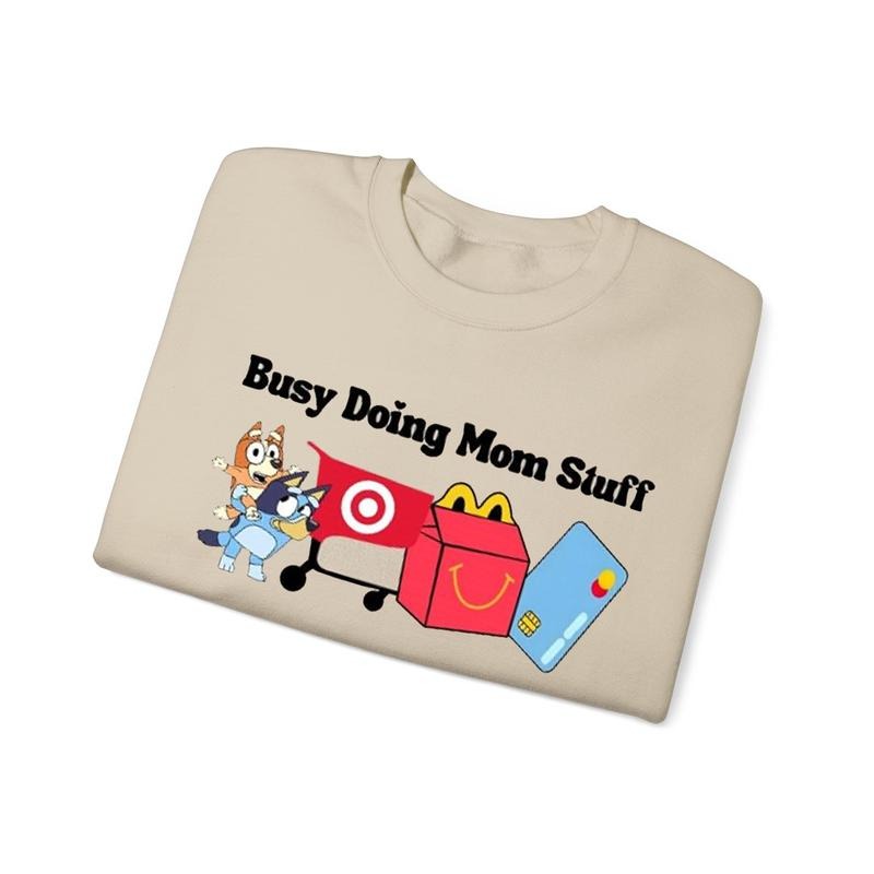 Busy Doing Mom Stuff Sweatshirt, Funny Momma Sweatshirt, Mothers day presents, Busy Mom, Iced Coffee Mom, Gift For Mom, Shopping Mama Gift,