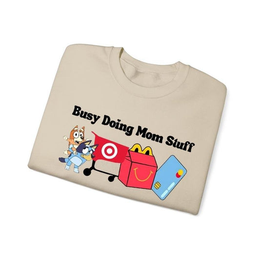 Busy Doing Mom Stuff Sweatshirt, Funny Momma Sweatshirt, Mothers day presents, Busy Mom, Iced Coffee Mom, Gift For Mom, Shopping Mama Gift,