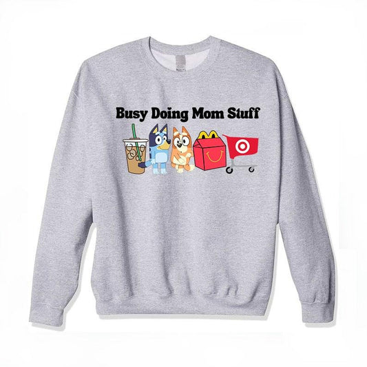 Busy Doing Mom Stuff Sweatshirt, Funny Momma Sweatshirt, Mothers day presents, Busy Mom, Iced Coffee Mom, Gift For Mom, Shopping Mama Gift,style{n002}2