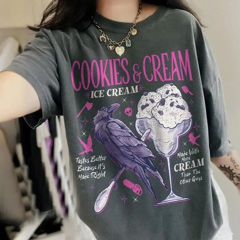 Butcher Blackbird Dark Romance T-Shirt, Cookie & Cream Ice Cream T Shirt, Brynne Inspired Book Shirt, Gift For Book Lover...