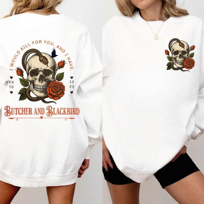 Butcher and Blackbird Booktrovert Bookish Hoodie Dark Academia Hoodie Born to Read Bookish things Enemies to lovers...