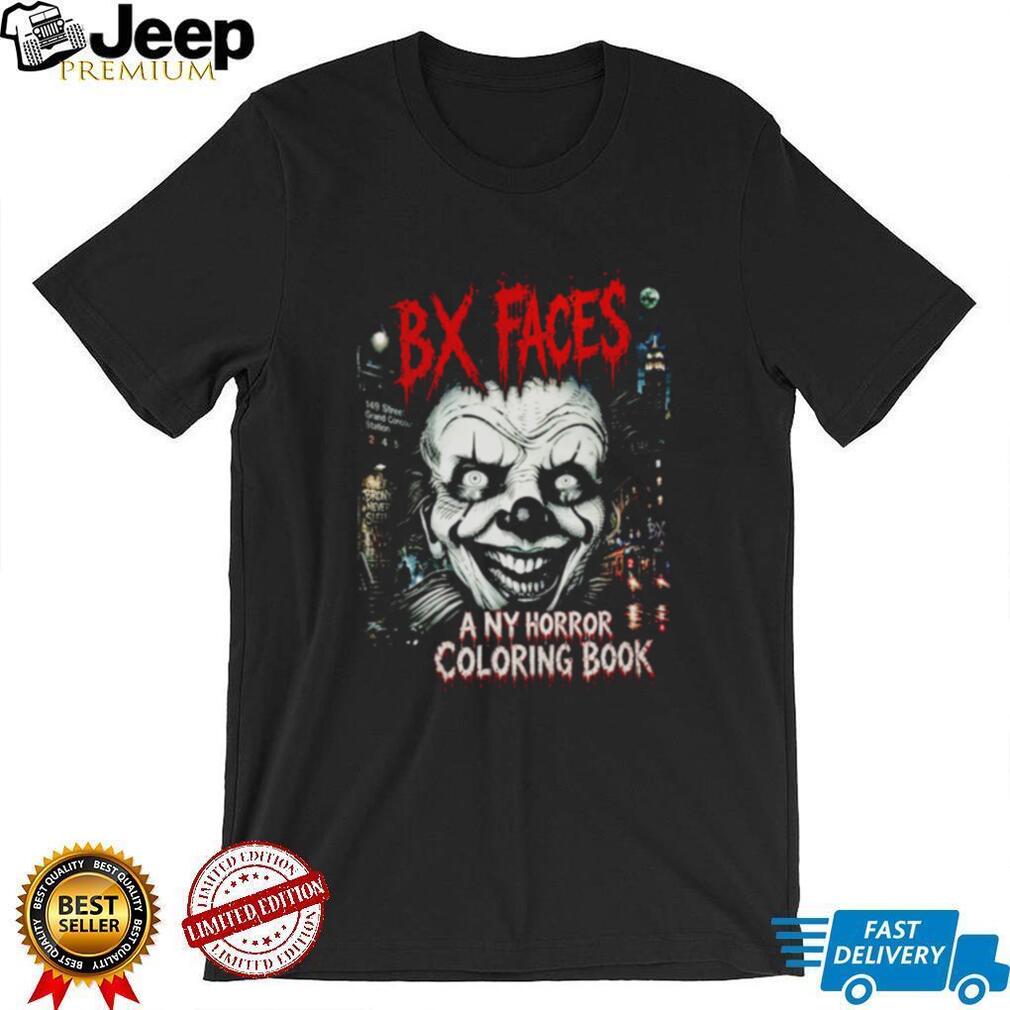 Bx Faces creepy clown illustration shirt