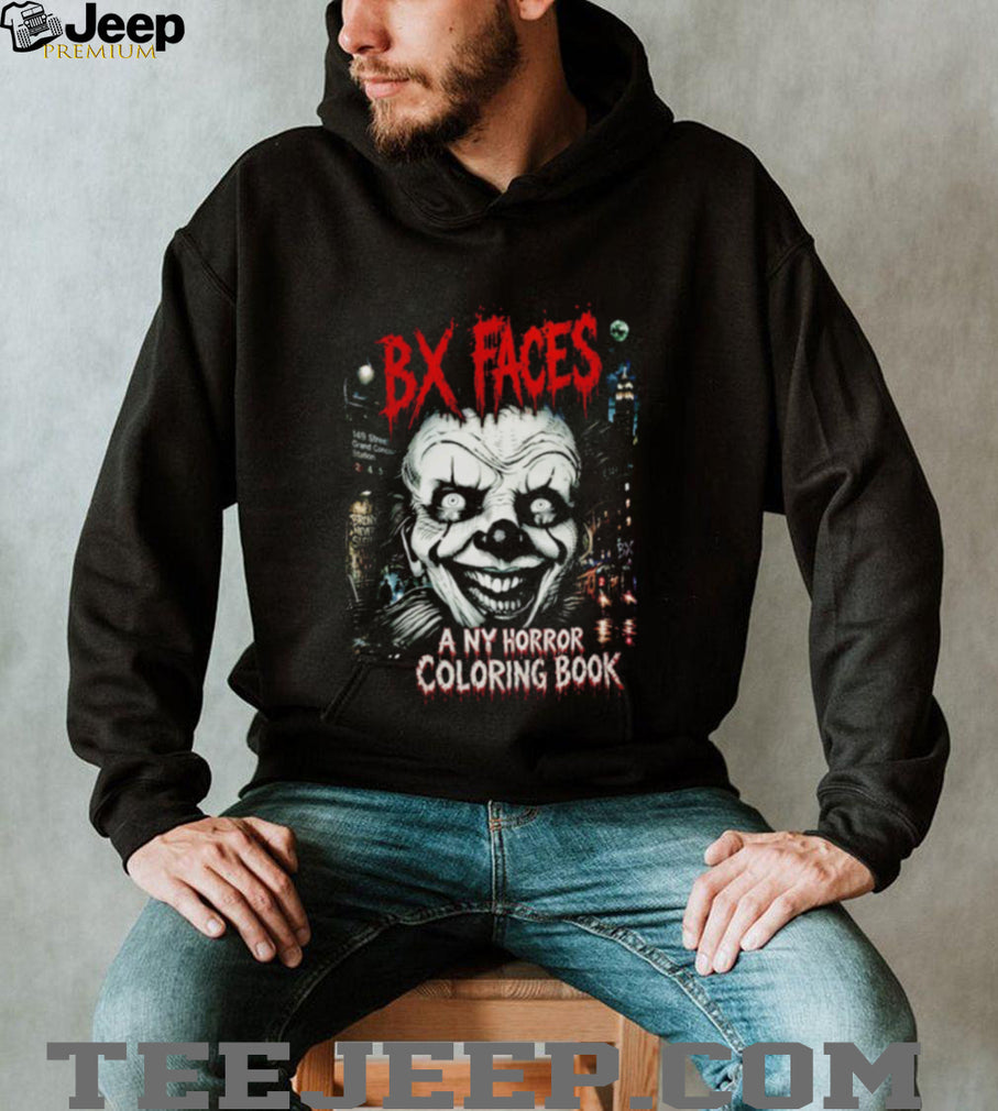 Bx Faces creepy clown illustration shirt