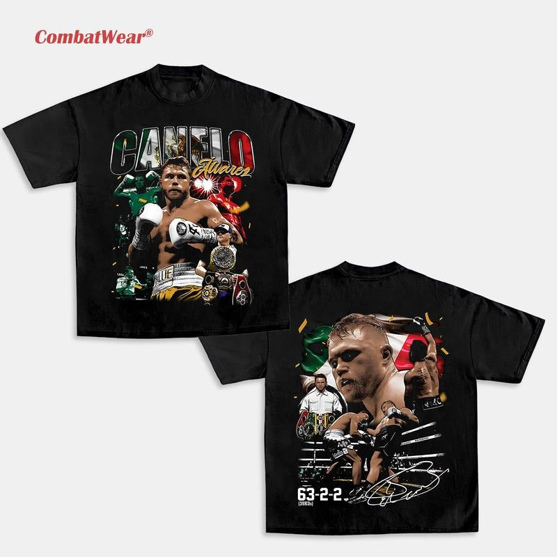 CANELO TEE, Retro Fight Night Graphic Shirt, Vintage Boxing Tee, Streetwear Boxing Graphic T-Shirt Gift for Fighters