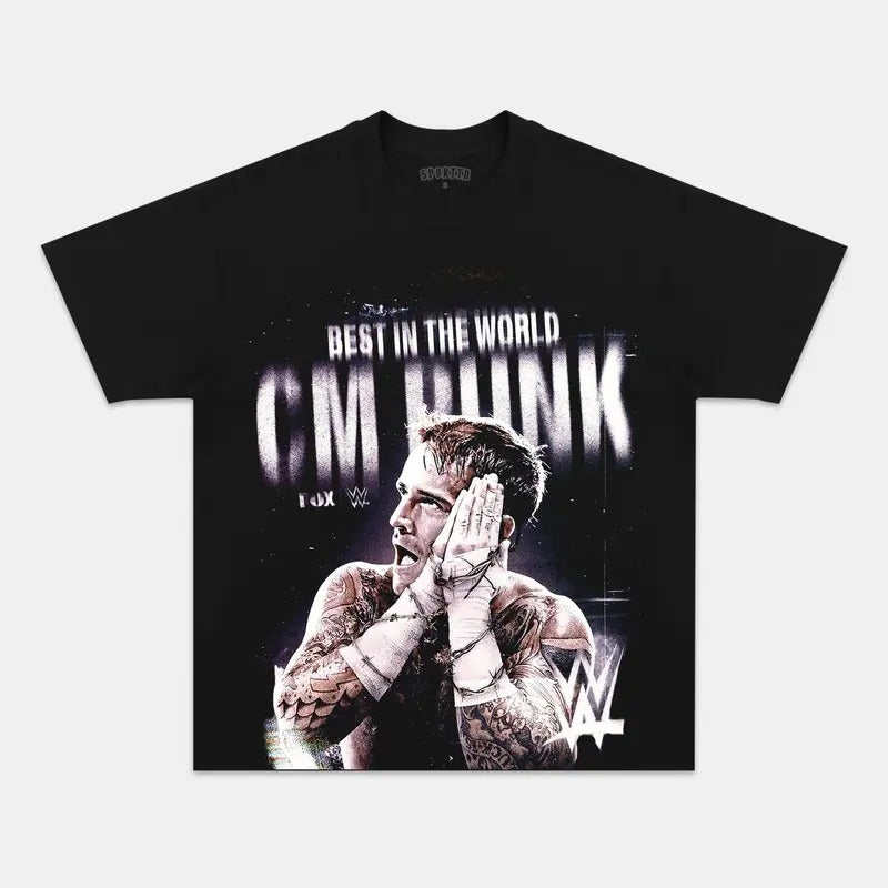 CM PUNK 2 TEE, Wrestling Tee, WWE Tee, Wrestling Gift, Sports Shirt, Workout T-shirt Menswear Streetwear Crewneck Clothing