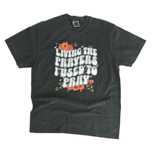 COMFORT COLORS -Living The Prayers I Used to Pray- Christian TShirt Hoodie, Sweatshirt | WearSparks.com