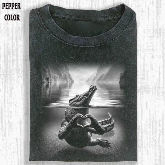 CROCODILES T-SHIRT - Funny Graphic Tee for Men - Cotton, Polyester