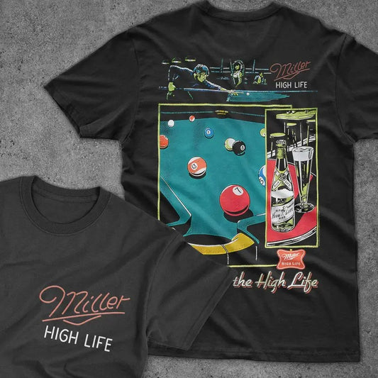 CS - Miller High Life Sportsmans Club Welcome to the High Life Vintage T-Shirt, Gift For Her, Gift For Him Casual Shortsleeve