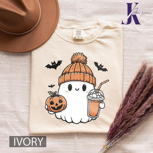 CUTE BEENIE GHOST COMFORT COLORS SHIRT, GHOST COMFORT COLORS SHIRT, HALLOWEEN COMFORT COLORS T SHIRT, GRAPHIC T SHIRT, T SHIRT FOR WOMEN Cotton Womenswear Tshirt