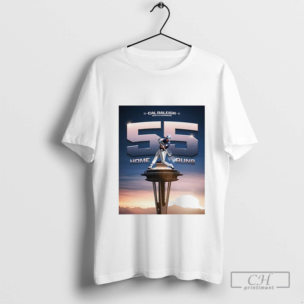 Cal Raleigh Seattle Mariners 55 Home Runs T Shirt Sweater