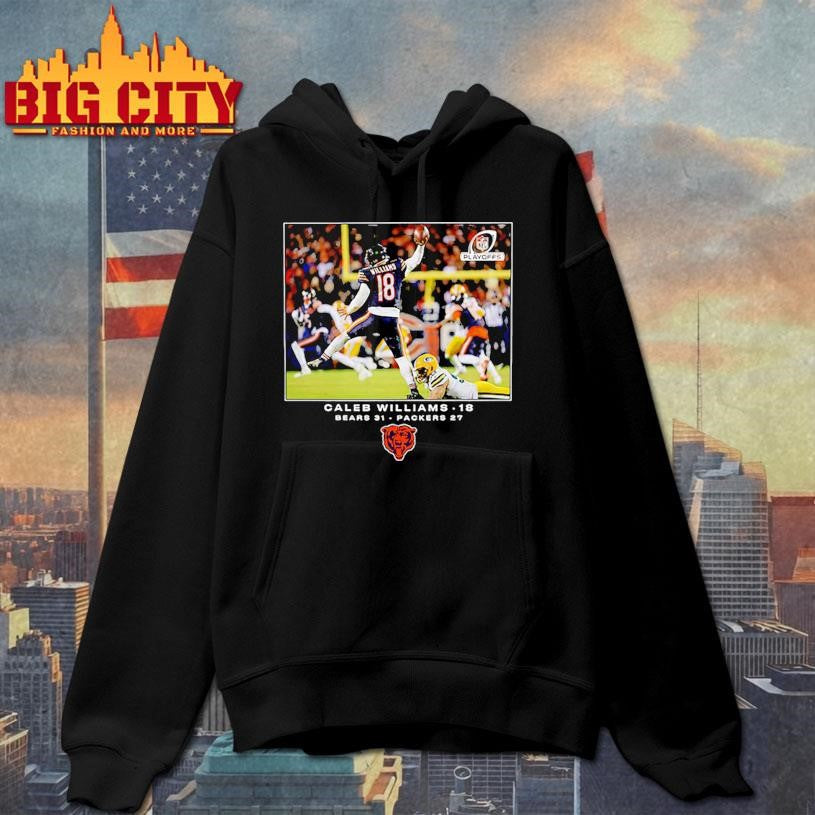 Caleb Williams Flash Features Wild Card, Bears 31, Packers 27 Shirt