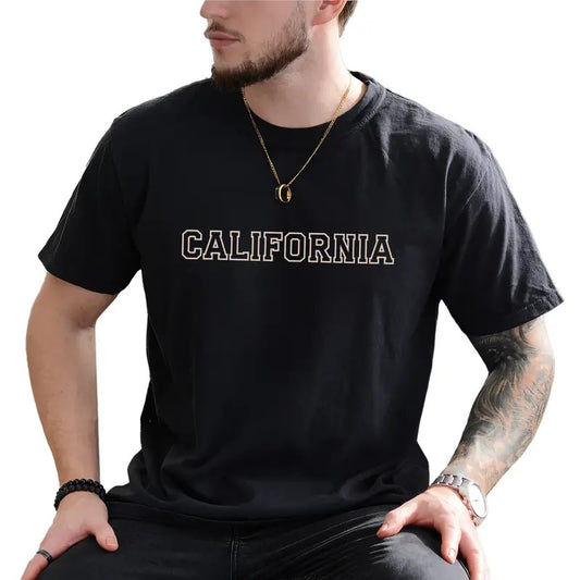 California Graphic Tee, State Custom Men T-shirt, Customized Place Name Shirt, Personalized Custom Text Clothing, Gift For Him