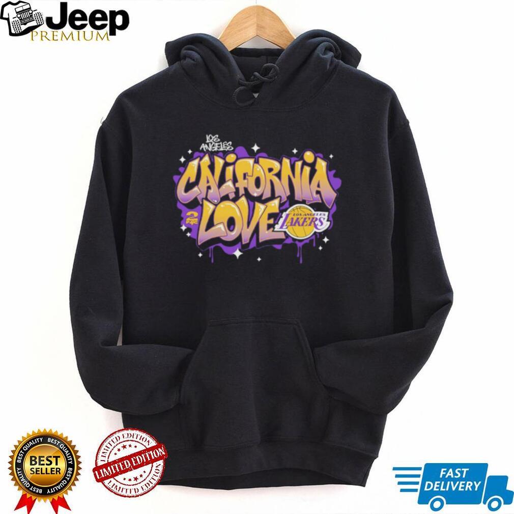 California Love Los Angeles Basketball Purple and Gold Graffiti T Shirt