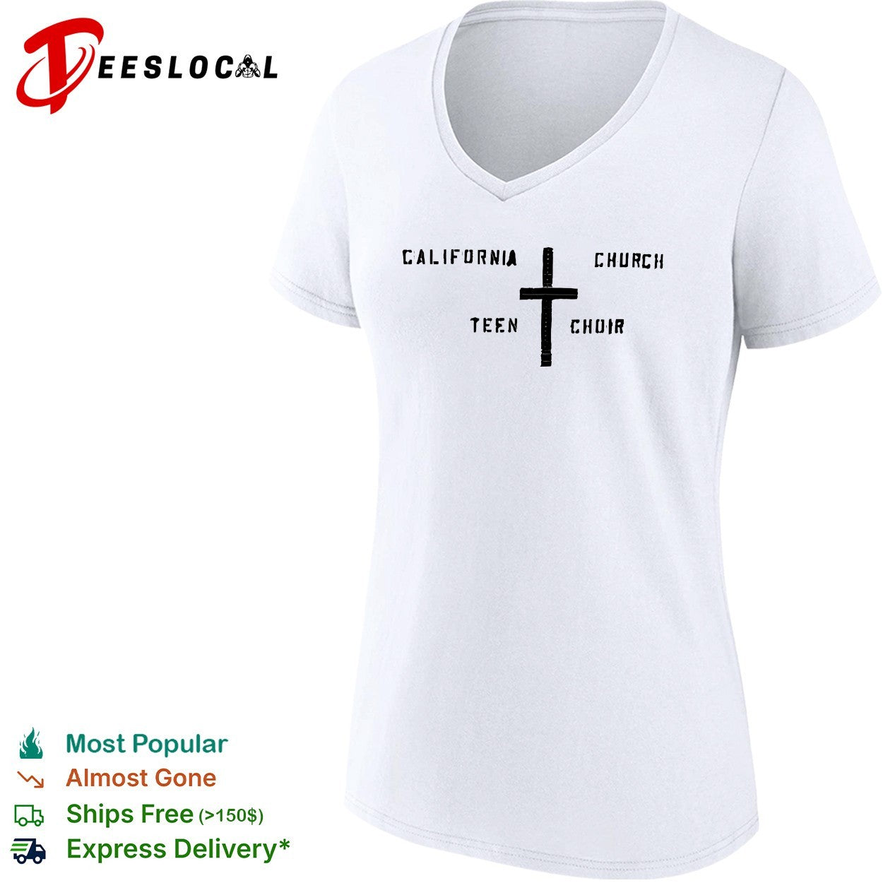 California church teen choir cross shirt
