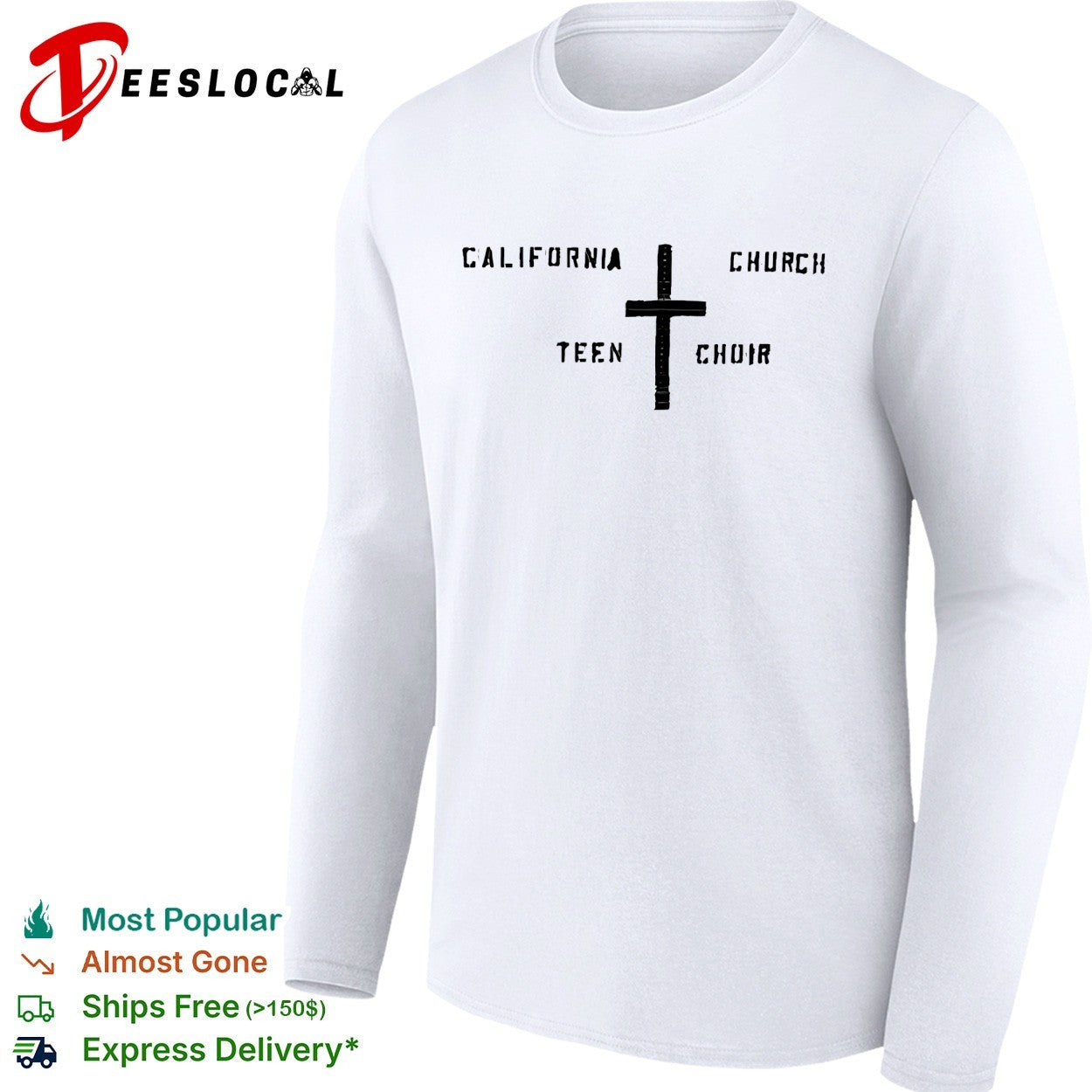 California church teen choir cross shirt