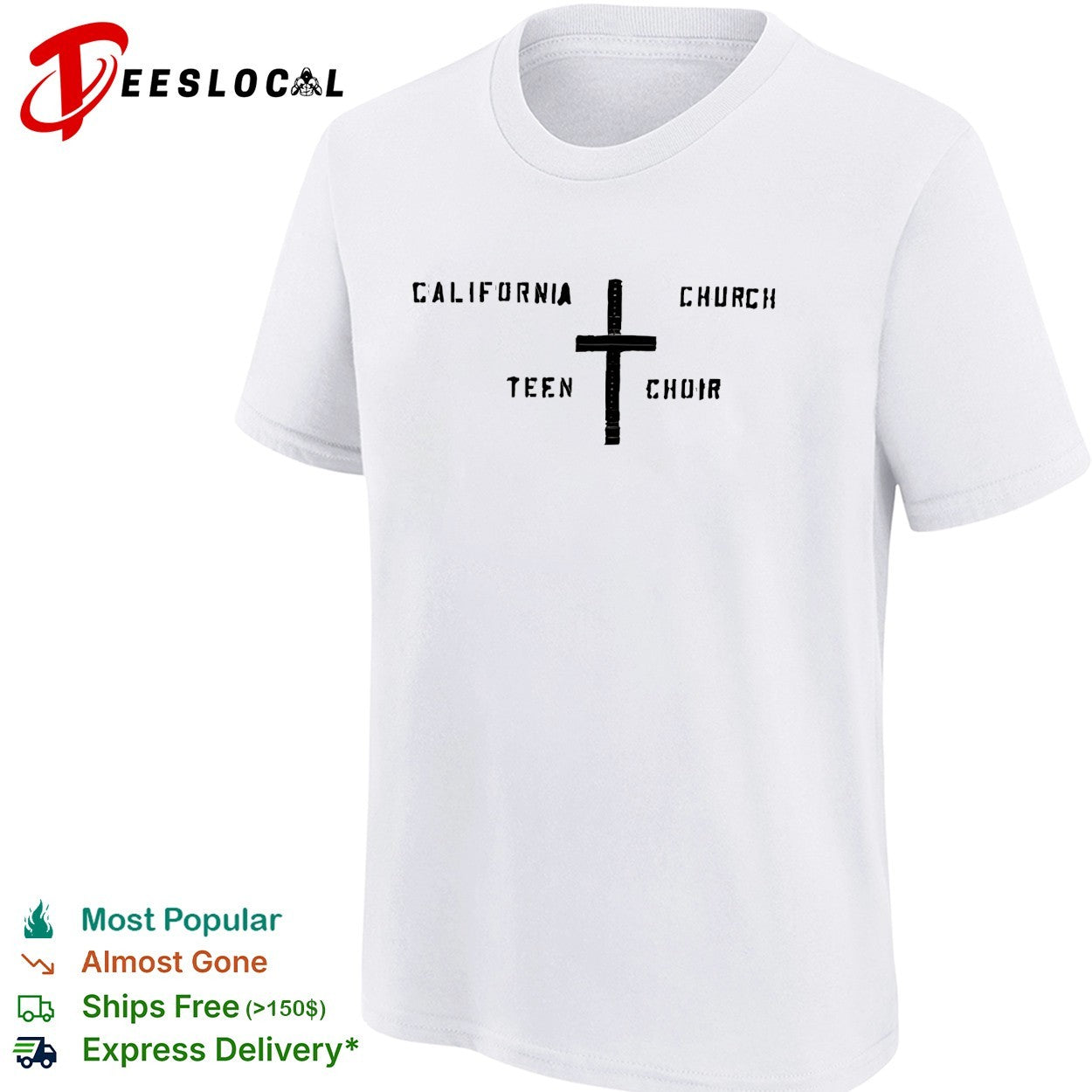California church teen choir cross shirt