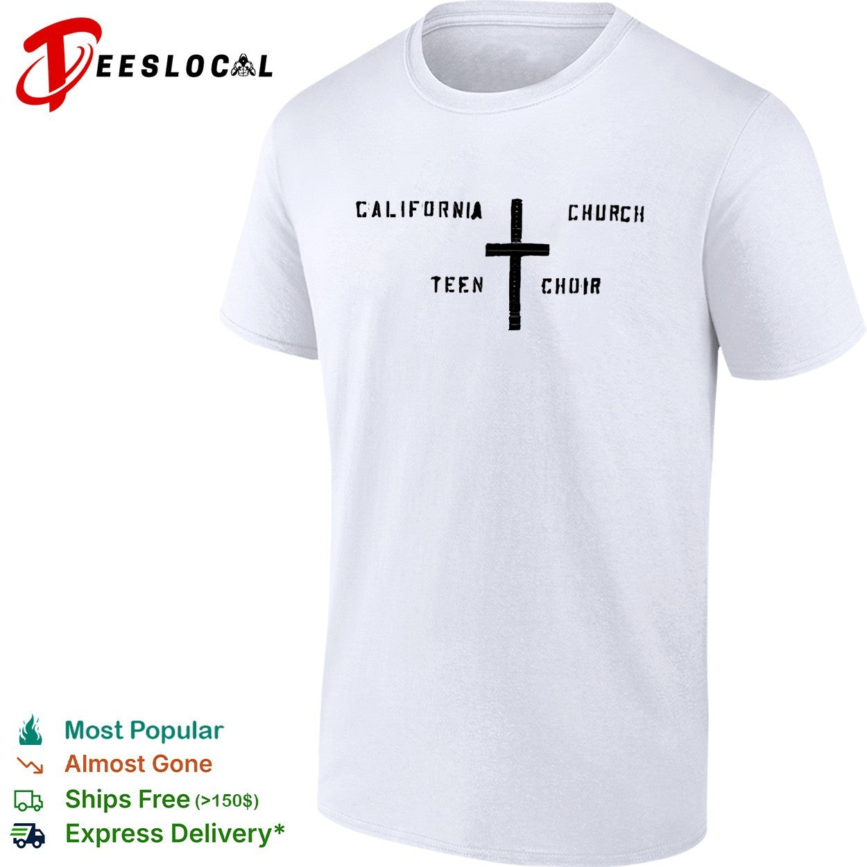 California church teen choir cross shirt