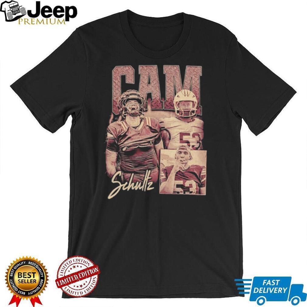 Cam Schultz 53 Vintage Graphic Football Fan T Shirt