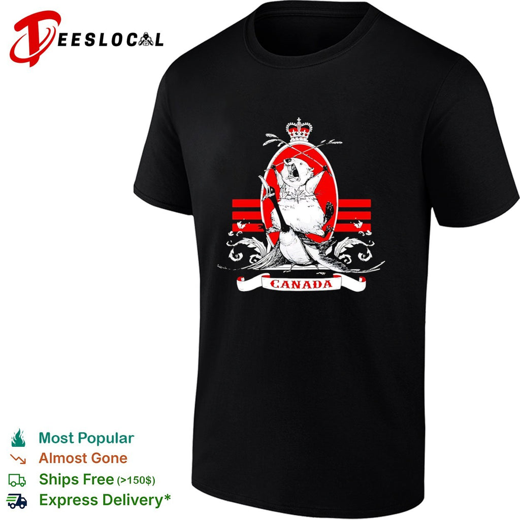 Canada Beaver and Goose Royal Emblem Canadian Wildlife National shirt