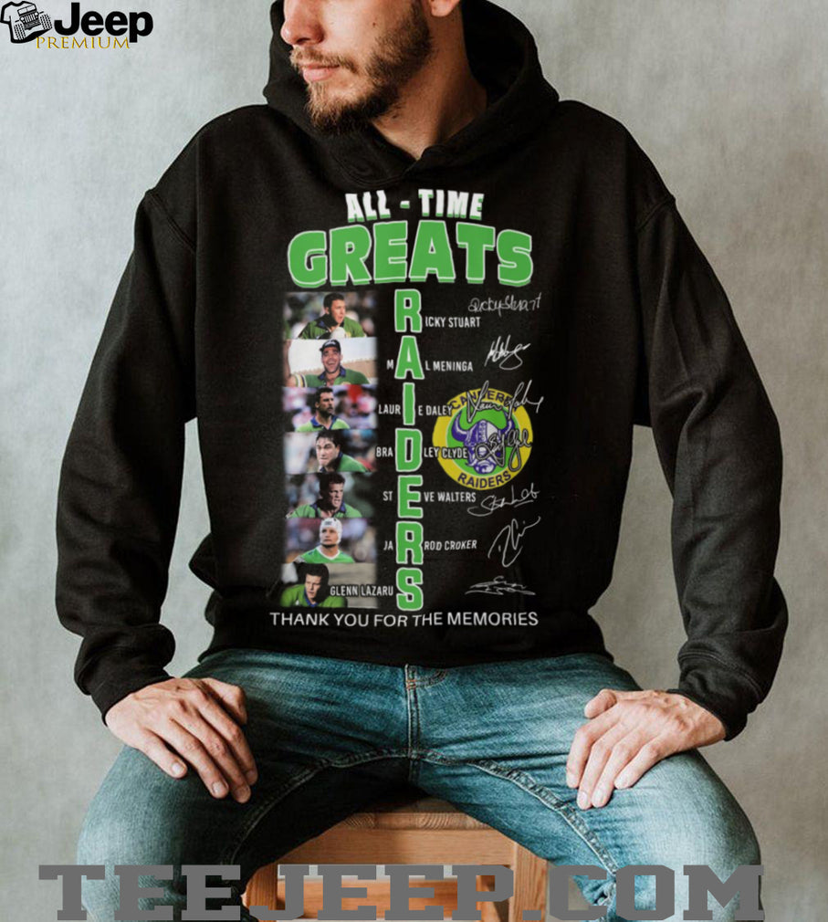 Canberra Raiders All Time Greats Legends Signature Tribute T Shirt