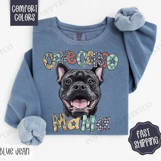 Cane Corso Mama Comfort Colors Sweatshirt, Mama Women's Crewneck, Cute Dog Mom Women's Sweater
