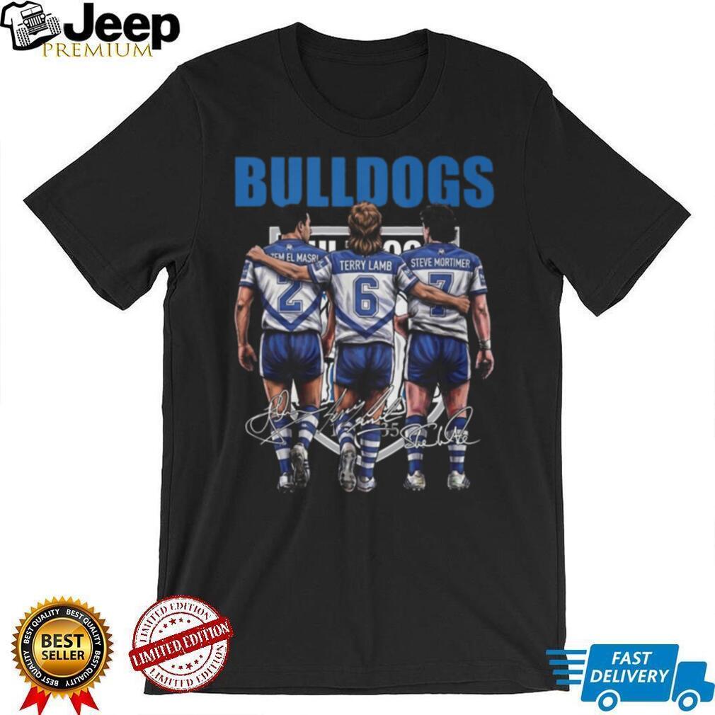 Canterbury Bulldogs NRL Legends El Masri Terry Lamb Steve Mortimer Signatures T Shirt