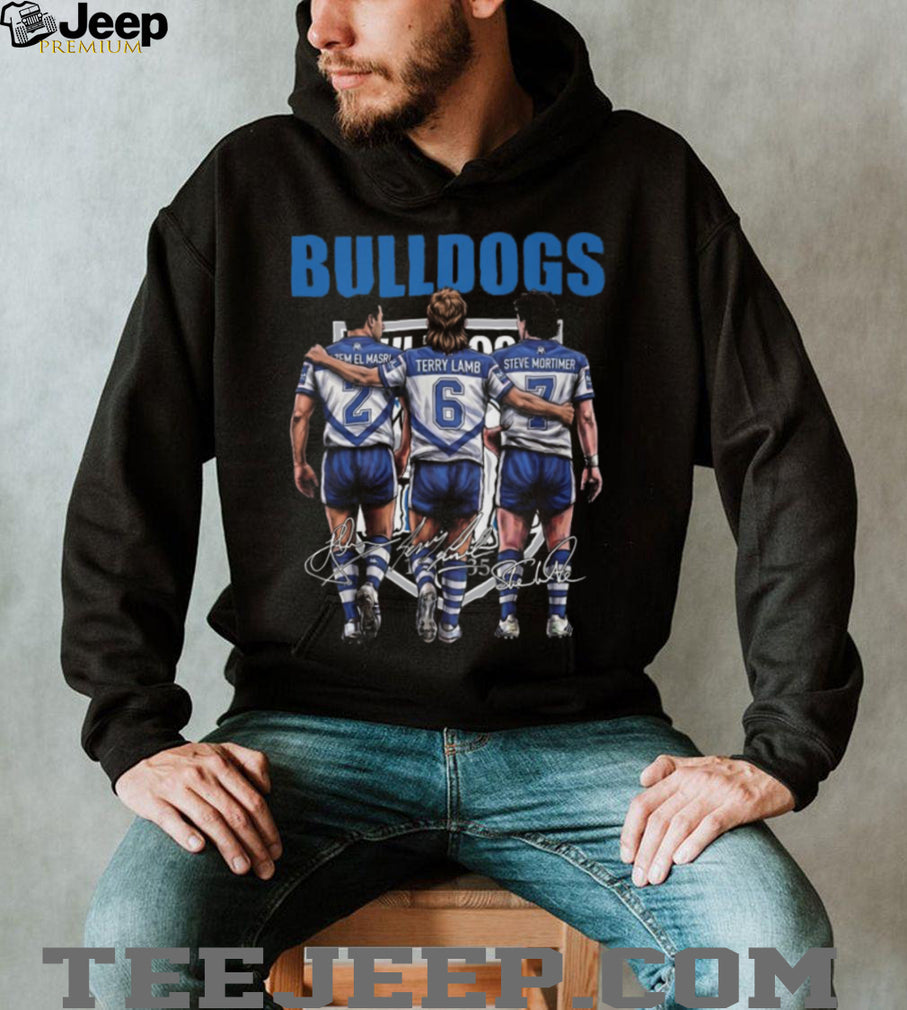 Canterbury Bulldogs NRL Legends El Masri Terry Lamb Steve Mortimer Signatures T Shirt