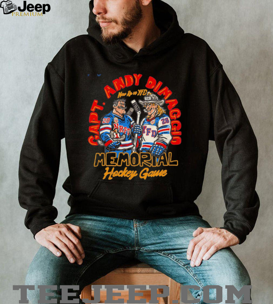 Capt. Andy DiMaggio Memorial Hockey Game New Rochelle vs YFD Tribute T Shirt