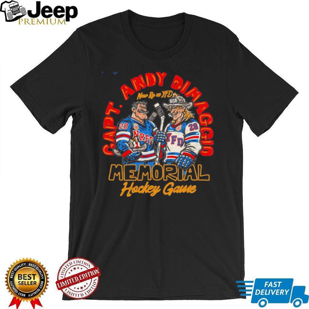 Capt. Andy DiMaggio Memorial Hockey Game New Rochelle vs YFD Tribute T Shirt