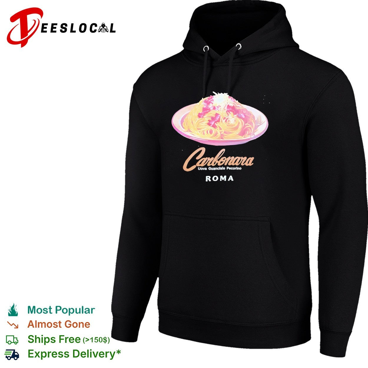 Carbonara Uova Guanciale Pecorino Roma Italian Food Pasta Culinary Dish shirt
