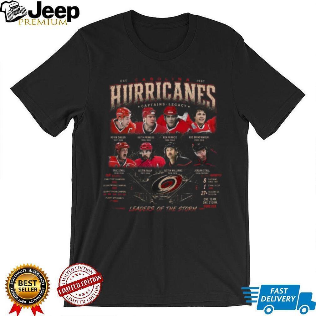 Carolina Hockey Captains Legacy Leaders Of The Storm T Shirt