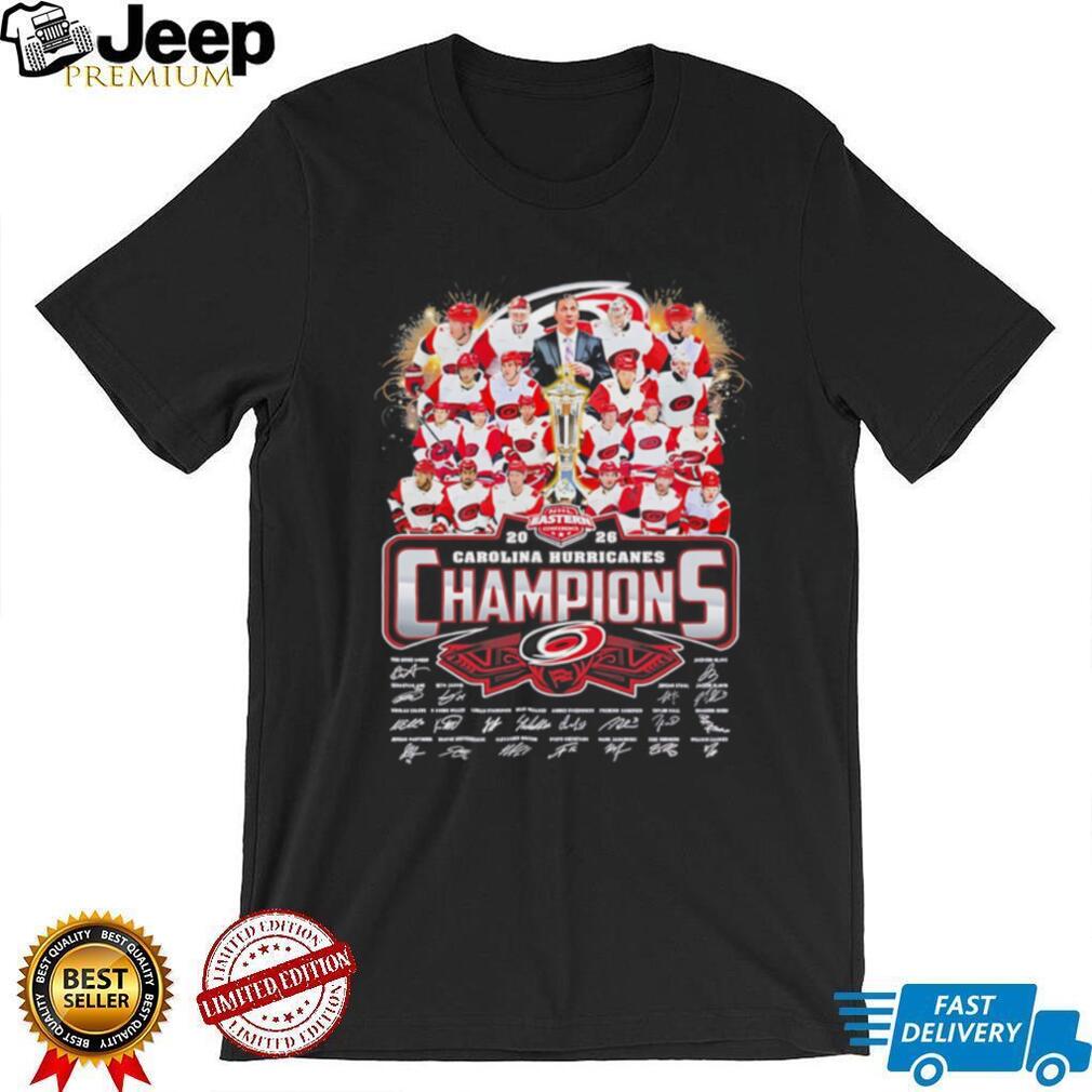 Carolina Hurricanes 2026 NHL Eastern Champions signature shirt