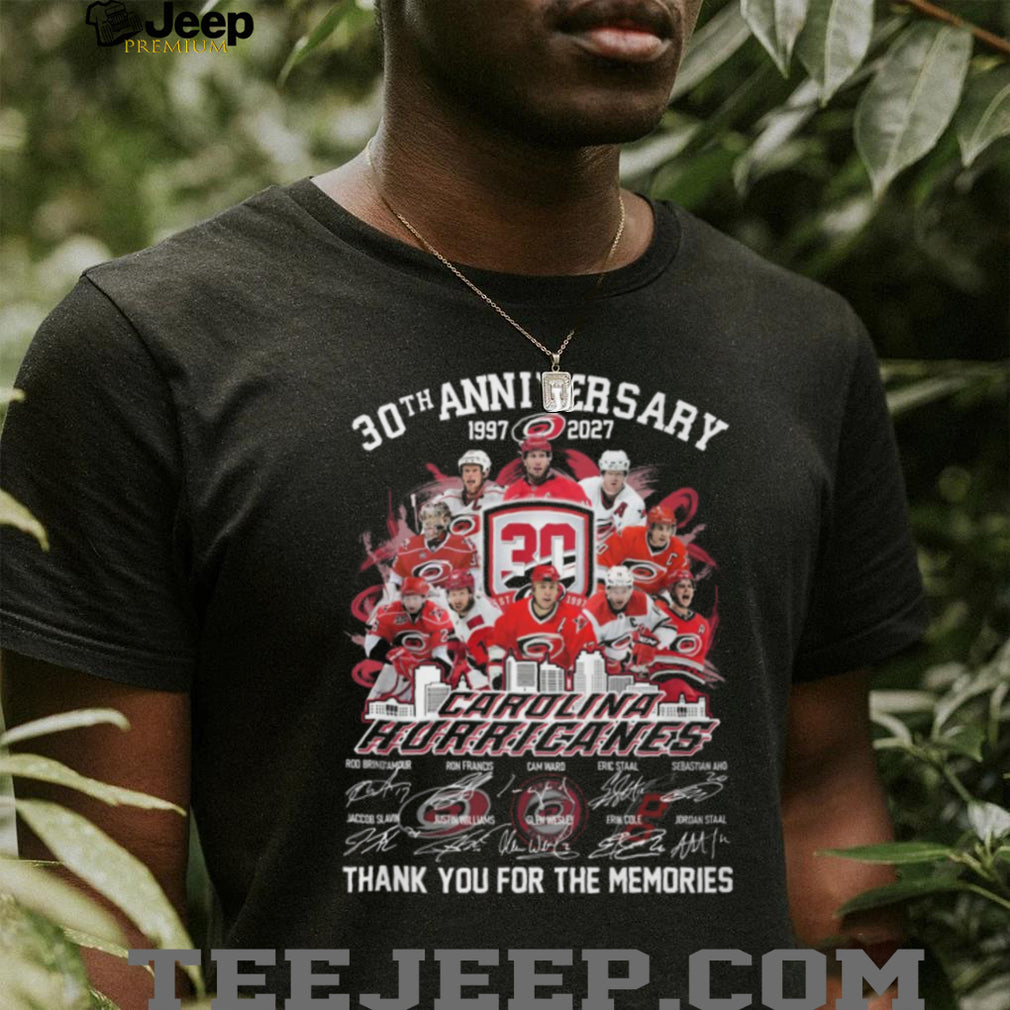Carolina Hurricanes 30th Anniversary Team Signature Shirt