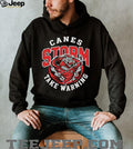 Carolina Hurricanes Canes Storm Take Warning Hockey Mascot Vintage Retro Men Women Fans T Shirt