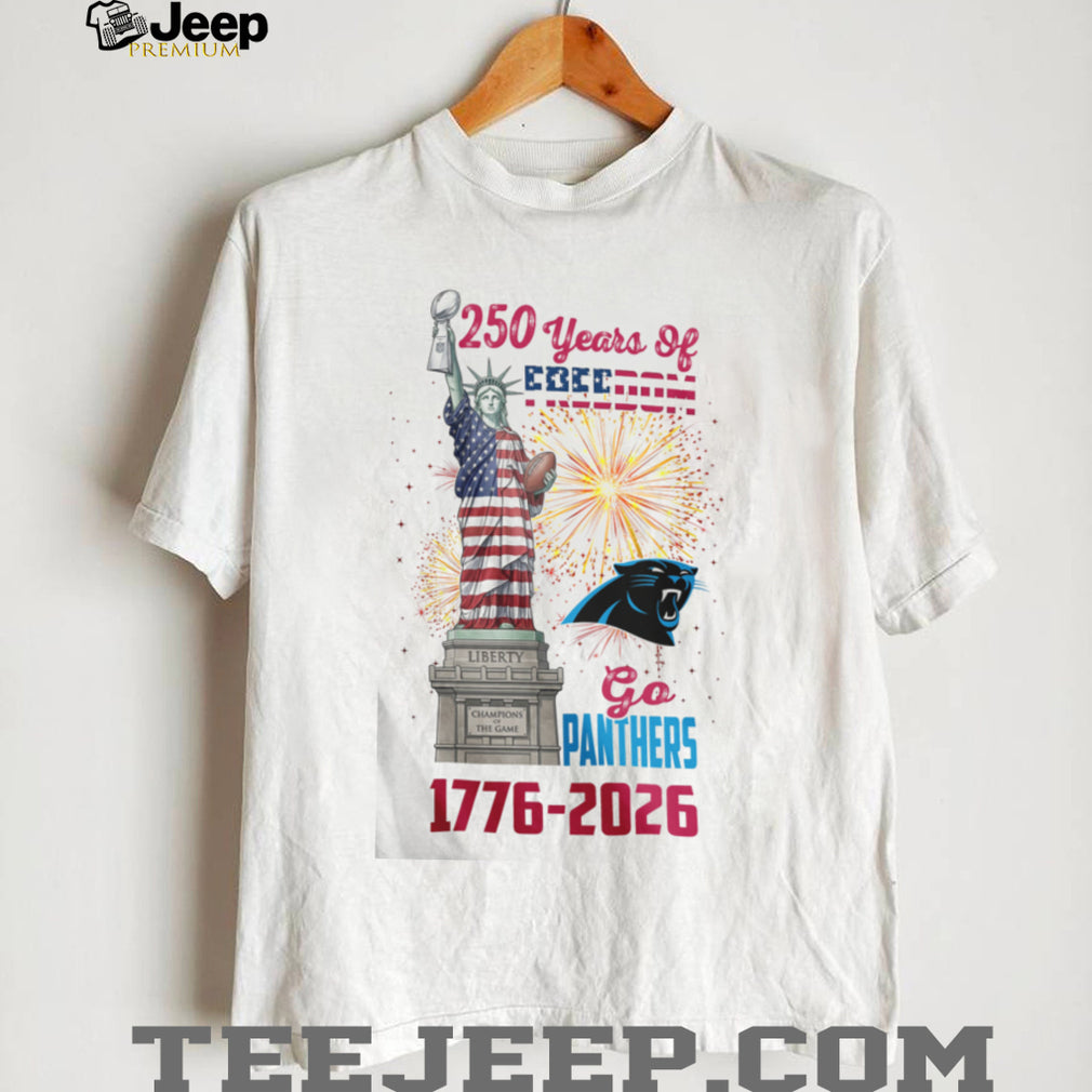 Carolina Panthers 250 Years Of Freedom 1776 2026 USA Semiquincentennial T Shirt