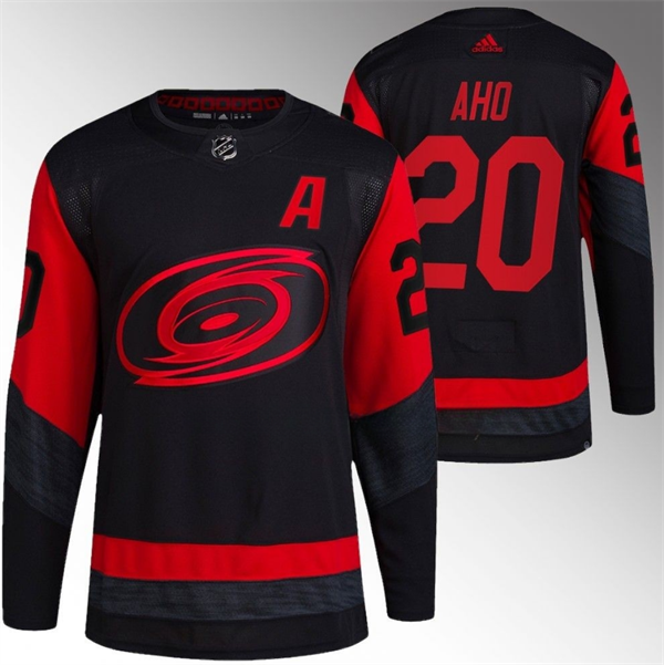 Carolina Hurricanes #20 Sebastian Aho Black Red Stadium Series