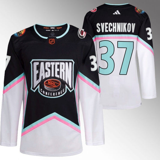 Carolina Hurricanes #37 Andrei Svechnikov 2023 NHL All-Star Black Eastern Conference Jersey