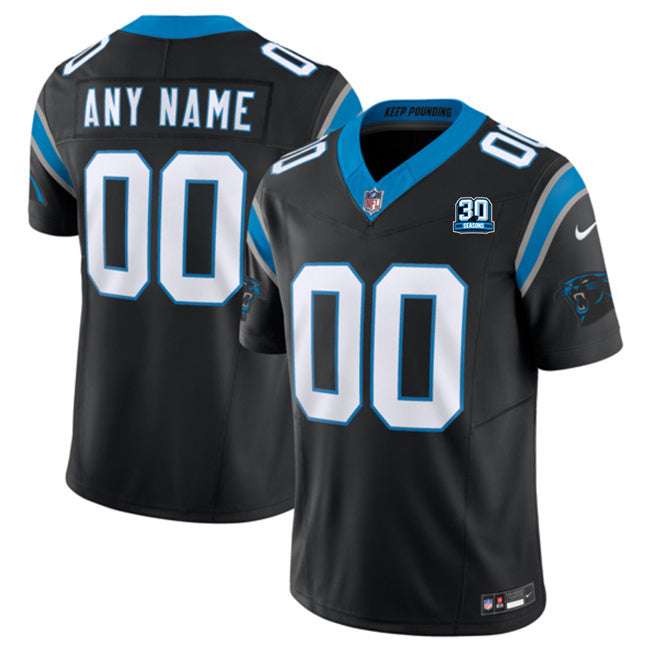 Carolina Panthers Active Player Custom Black 2024 30th Anniversary Patch F.U.S.E. Vapor