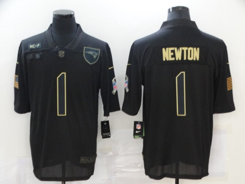 Carolina Panthers #1 Cam Newton 20 New Black Salute 510