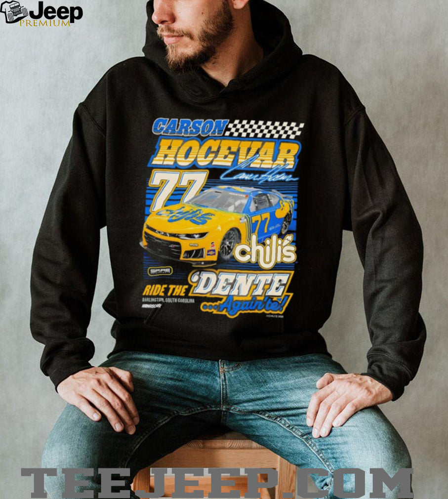 Carson Hocevar #77 Chili’s NASCAR Racing Team Retro Black T Shirt