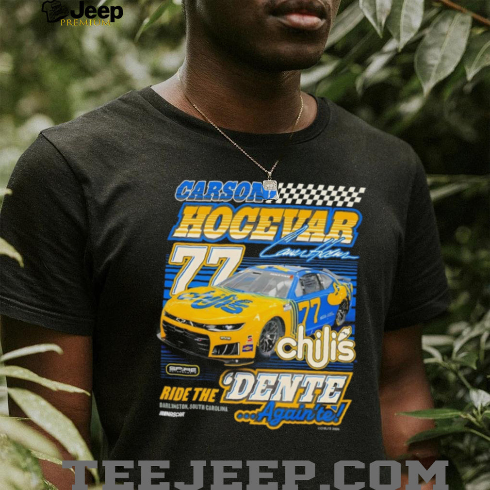 Carson Hocevar #77 Chili’s NASCAR Racing Team Retro Black T Shirt