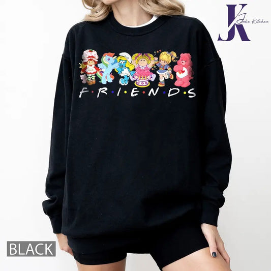 Cartoon Friends Nostalgia Comfort Colors Shirt, Friends 80's Cartoon Shirt