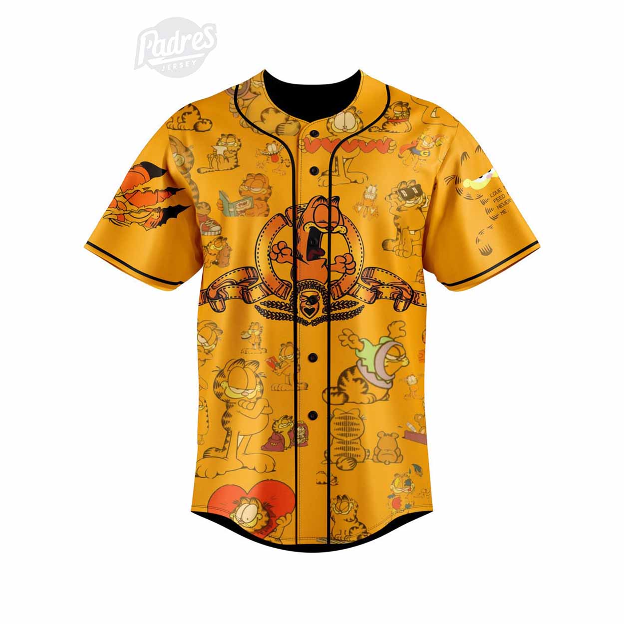Cartoon Garfield Funny Art Baseball Jersey Style - Padres Jersey Oasis: Elevate Your Baseball Style Game
