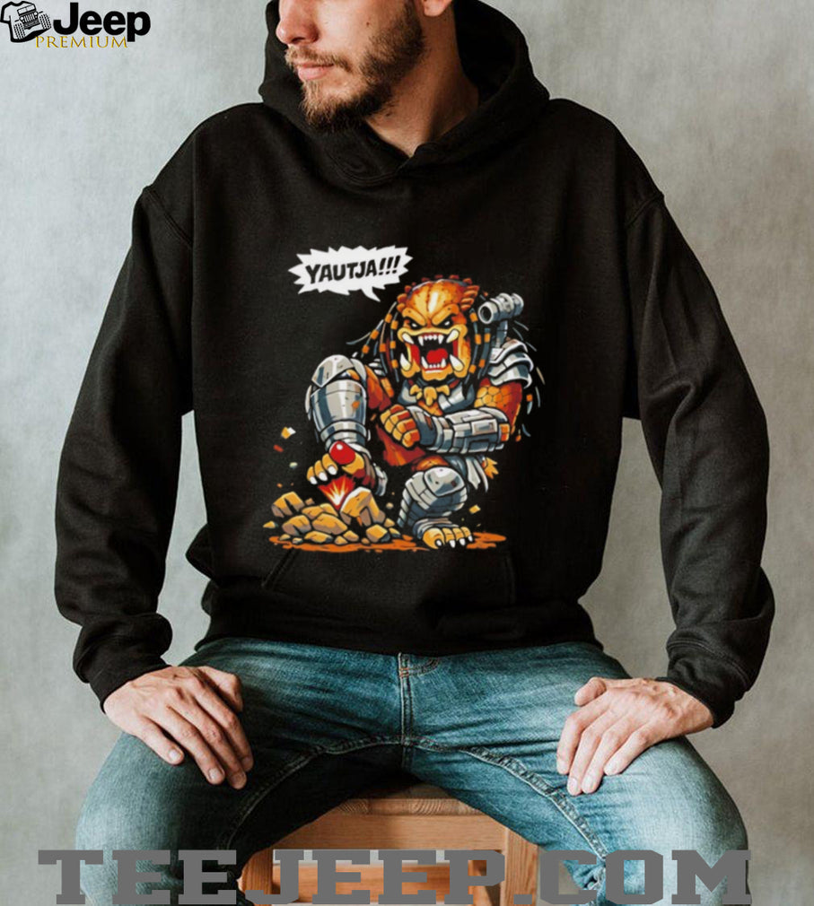 Cartoon Yautja Predator Warrior Sci Fi Fan Art T Shirt
