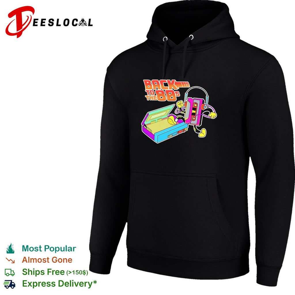 Cassette tape dancing back to the 80s retro music boombox shirt