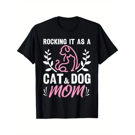 Cat And Dog Mom Fur Mama Mother's Day T-Shirt Made in USA