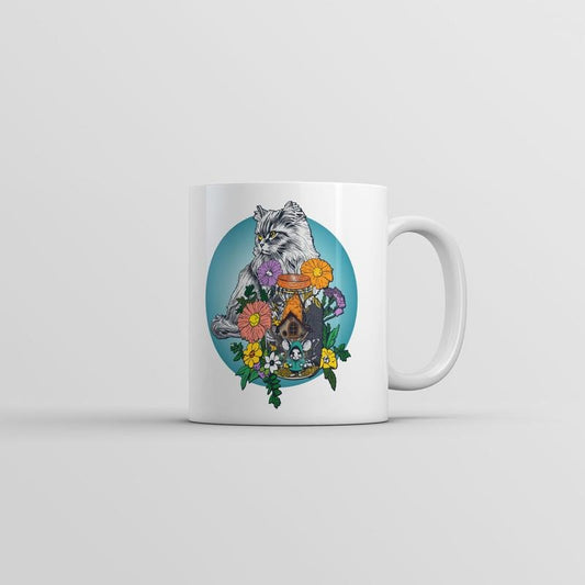 Cat And Mouse Mug Funny Cute Kitten Graphic Coffee Cup-11oz Funny Coffee Mugs Ceramic Printed Drinkware Cup