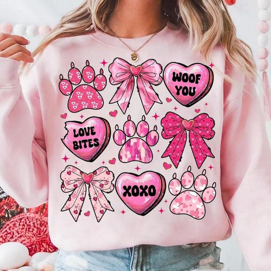 Cat Mama Coquette Sweatshirt Cat Mom Valentine , Valentine Coquette Bow, Cat lover , Cat mom , Valentine Checkered...